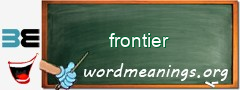 WordMeaning blackboard for frontier